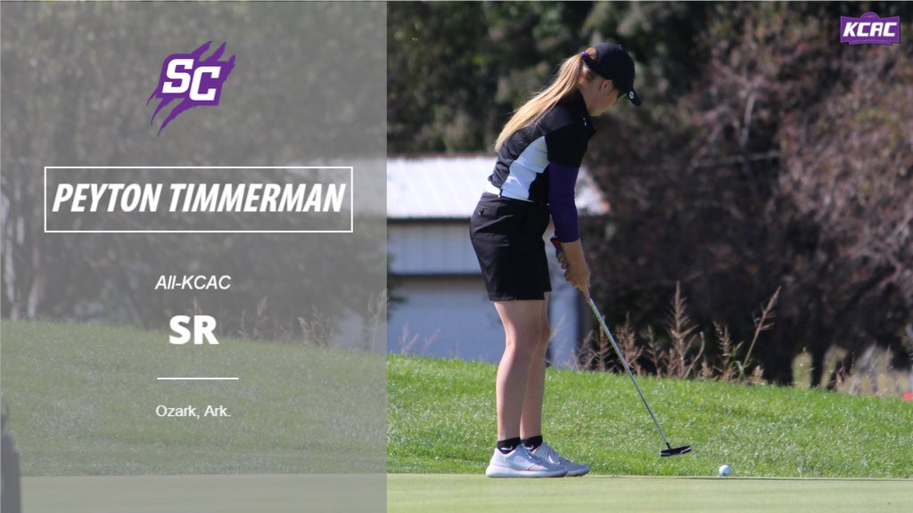 buildersports's tweet photo. We'd like to congratulate Peyton Timmerman of @buildergolf, who has earned All-KCAC honors this season! 

Her two scores from both KCAC Championship outings this spring placed her in the top ten overall in the conference! https://t.co/K0VvAVCIKk