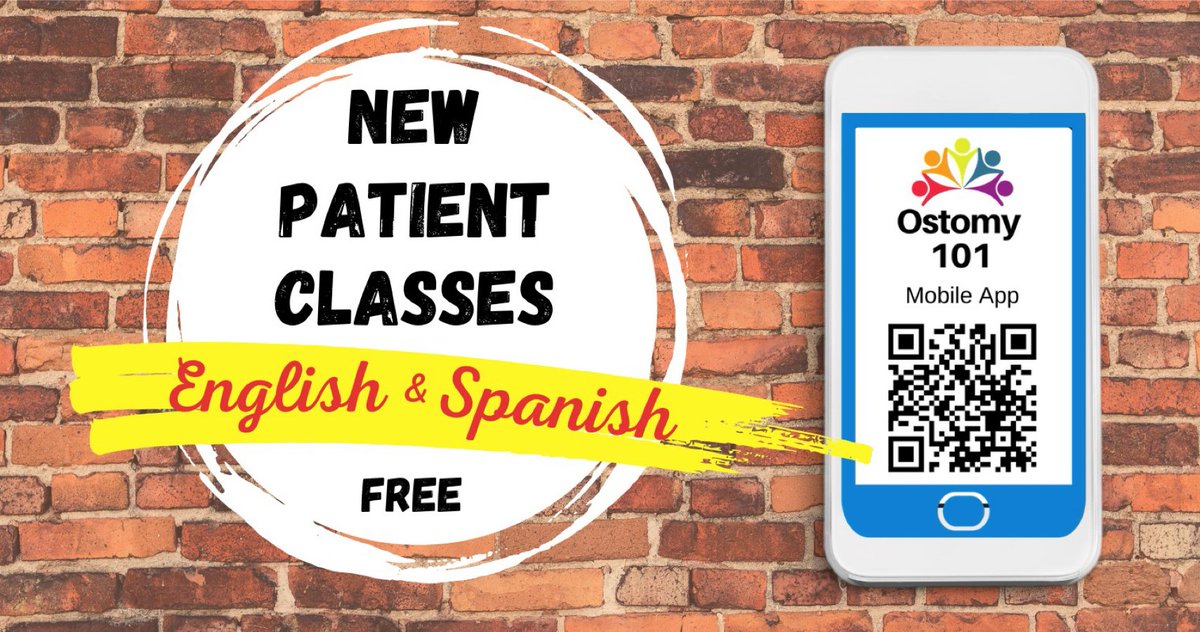 AOstomy's tweet photo. 5/1/21: English &amp; SPANISH New Patient Classes offered monthly at no cost. Join in 1-Click on the free, nonprofit, Ostomy 101 mobile app EVENTS page.  Co-led by a WOC Nurse &amp; trained Ostomy Patient. IOS: https://t.co/ivE8tfaPyr
Android:
https://t.co/7PJOQtJOhX #ostomy https://t.co/TW9FuWXjvZ