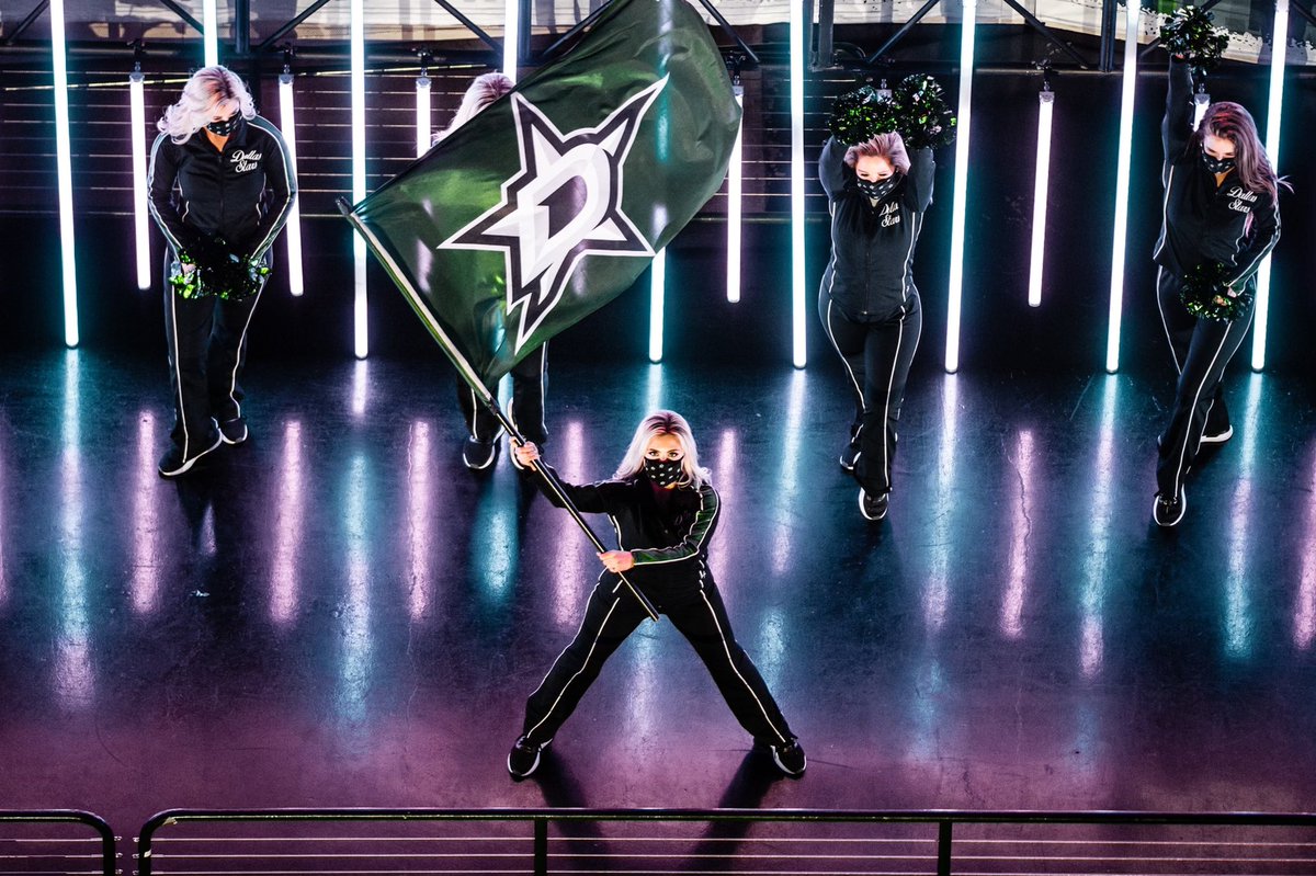 Tonight is our last regular season home game. We can’t wait to wave this flag and cheer on our Stars with you! It is truly an honor that we never take for granted. 💚 

⭐️See you there! LET’S GO STARS!!⭐️

#dallasstars #icegirls #hockey #gameday #maskup #beloudweargreengostars