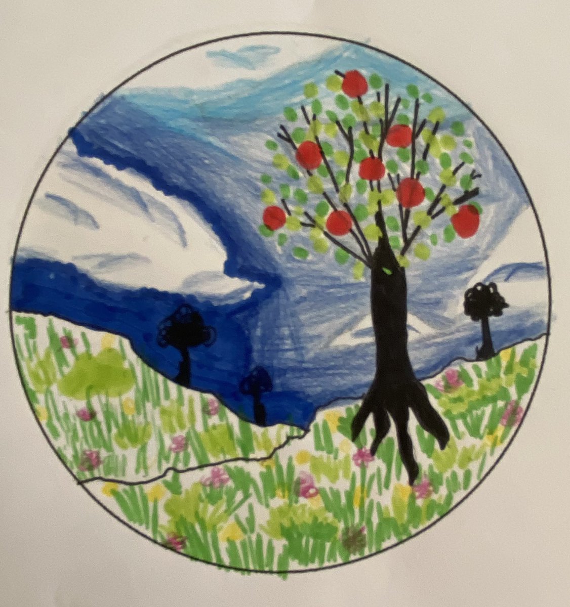 MrsMaker4's tweet image. Year 5 @BHPSMansfield have been designing the new Berry Orchard logo. Friends of Berry hill park. 🌳🍎🍒🍐🍏
