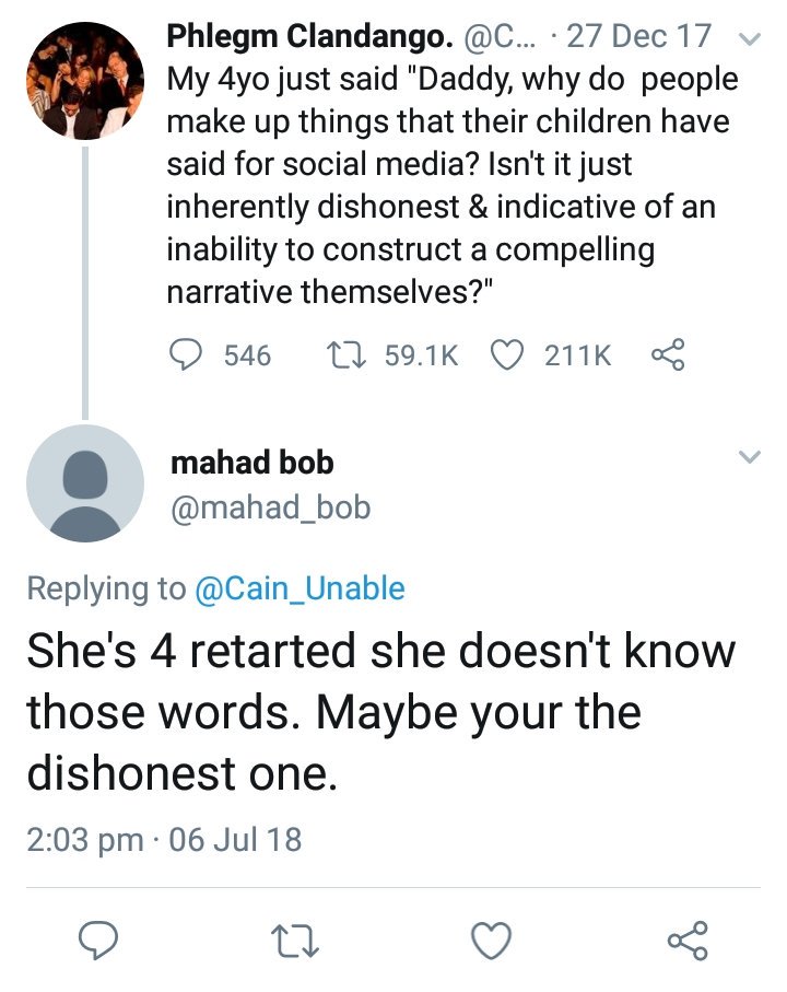 Ah! The tweet that had thousands of people calling me a liar.