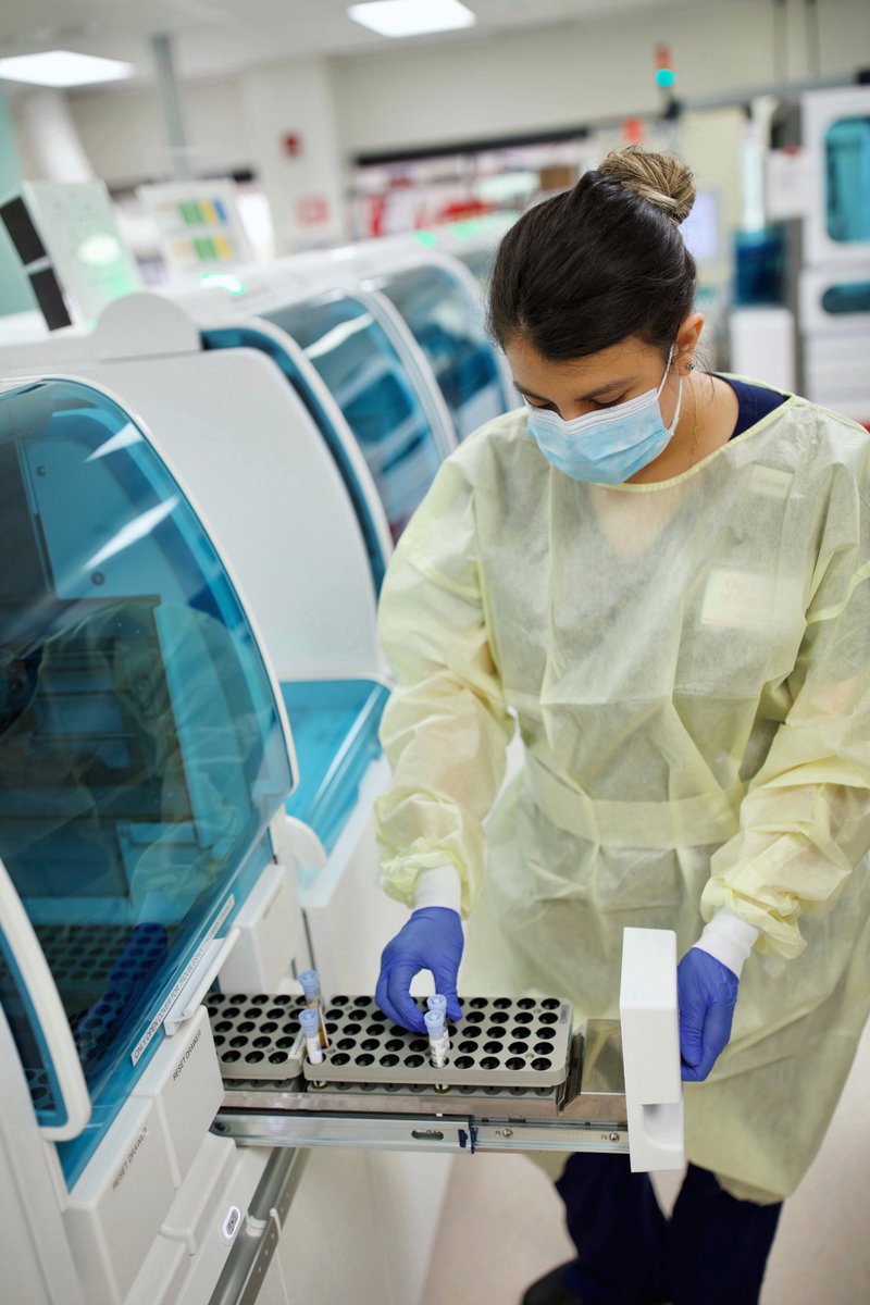 Use of automation in clinical labs <a href="/MDAndersonNews/">MD Anderson Cancer Center</a>  allows for seamless integration between our Specimen Processing Area and our Clinical Hematology and Chemistry Labs allowing us to process and analyzed over 40k specimens a week!  #labweek2021