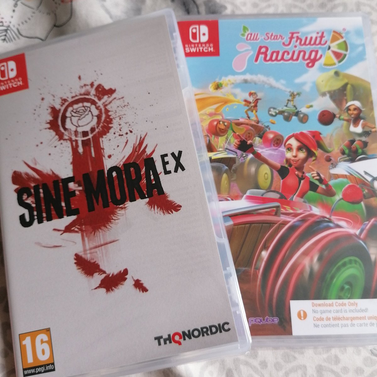 GamesScotland's tweet photo. Two games added today
#sinmoraex #allstarfruitracing
#videogames #nintendoswitch #games #collection #collecting #gamers @NintendoUK @Nintendo https://t.co/IeF1iwqamr