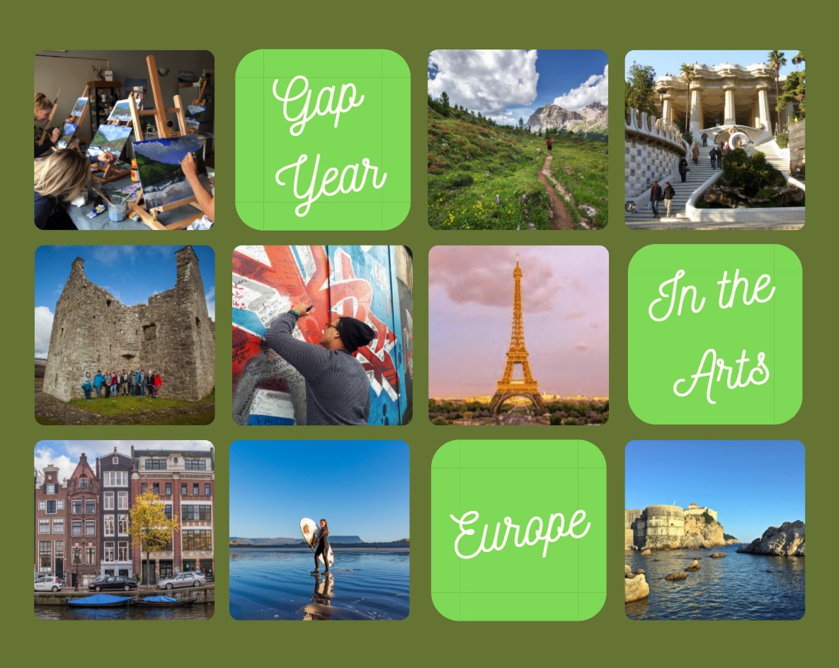 IrishGapYear's tweet image. Join us for a discussion about the benefits of exploring the arts during your gap year. Hear representatives from @berridgeprograms, @irishgapyear, @ahacourses and @cowhousestudios speak with Jane Sarouhan from @j2guides about the virtues of taking gap year in the Arts #gapyear