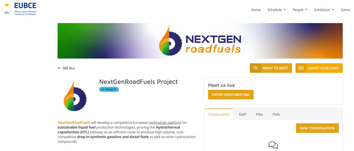 Would you like to learn more from #NextgenRoadFuels latest project's activities, reports and objectives? Come and visit us our stand at #EUBCE2021 exhibition! Register for free as visitor or participate with a full conference registration! eubce.com
