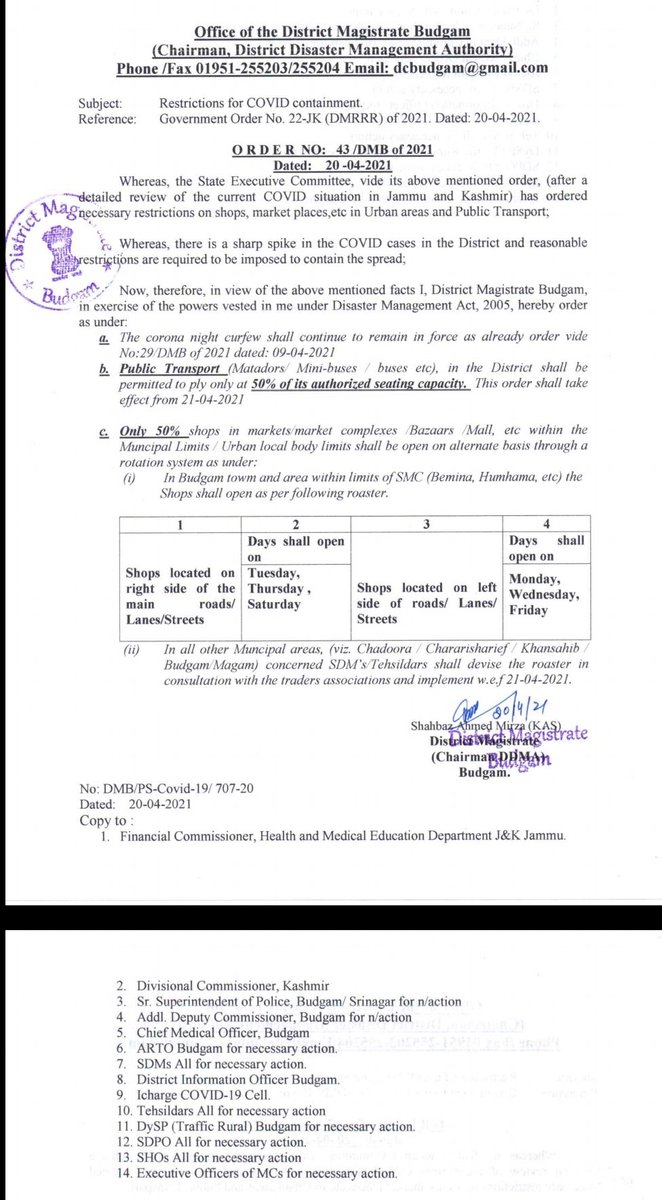 tehsildarbkpora's tweet photo. New #covid control measures. #pleasecooperate #wearmask #avoidcrowd #strictcomplaince #togetherwecan @shahbazmirza9 @dicbudgam @adm_rev @PrinceW20158773 @DC_Budgam https://t.co/ImxfUi2UvO