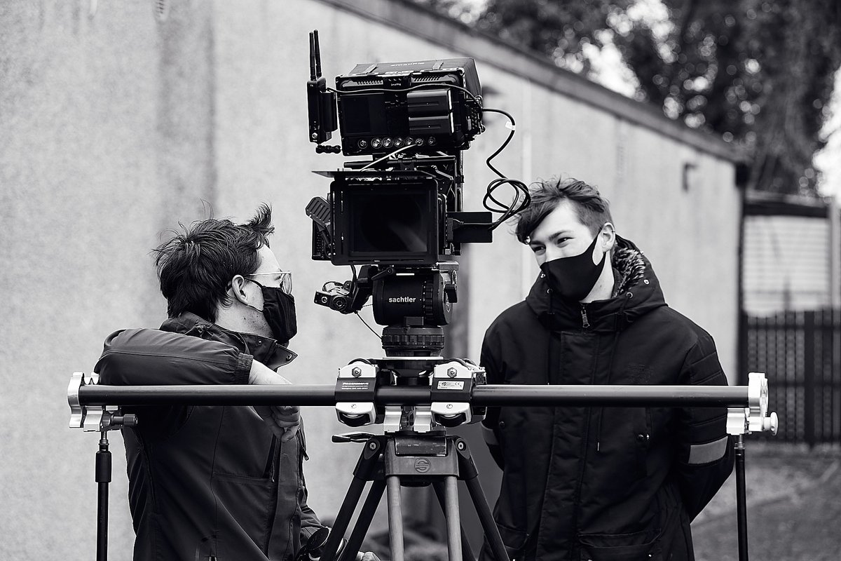 Game_of_Cones's tweet photo. What a dedicated and talented team both infront and behind the camera. The edit is nearly done and it's looking superb.

Amazing what people will do for a double nugget and a choccy flake.

Now over to @StAlbanBand to see what they do with the tunes. Looking forward to hearing it https://t.co/ypN8T6F78R