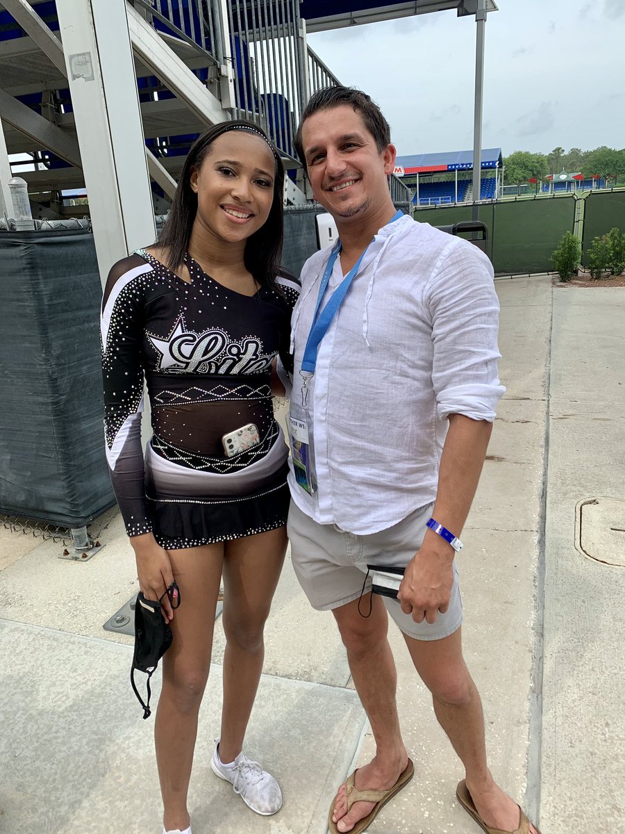 cheermomtimes3's tweet photo. When We walked into @WorldCupallstar in 2013 JuJu couldn’t wait to be coached by you guys! Thank you for believing and always giving your all to her and the teams ! Lites2021 is a wrap - blessed for the opportunity to still cheer this season ⭐️��❤️ https://t.co/f4fsxwY5CH