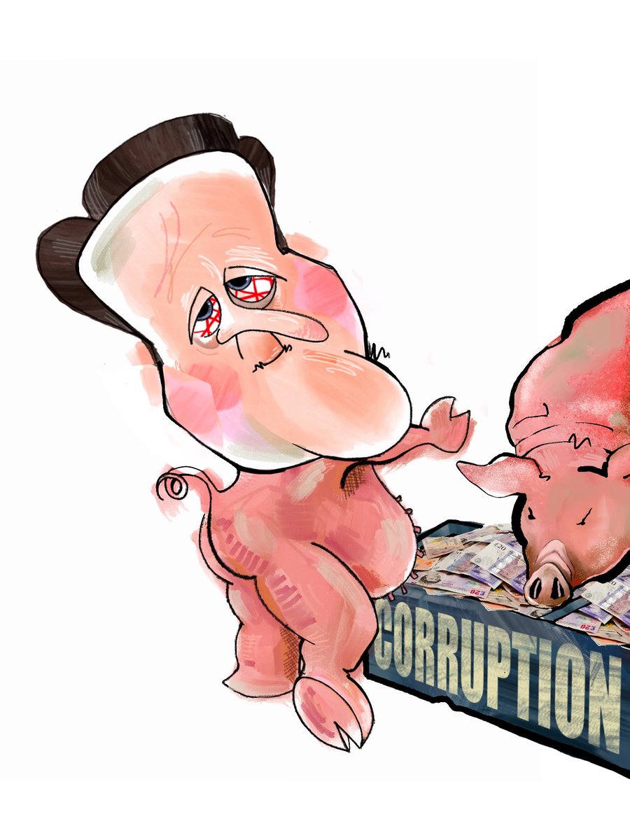 BurtOHare's tweet photo. He ham, what he ham #DrawDavidCameron dodgy swine (with what might look like a crab claw) for @MartinRowson https://t.co/Mmq9x4uu71
