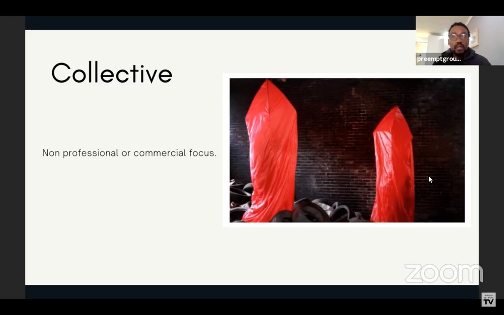 trianglenet's tweet photo. NOW LIVE! Tune in to Triangle Network TV: @BagFactoryart / Phumulani Ntuli of Preempt Group discuss collective practices https://t.co/y8glwAkCFe via @YouTube
#trianglenetworktv #trianglenetwork #collectivepractices https://t.co/N5o4IPHNbr