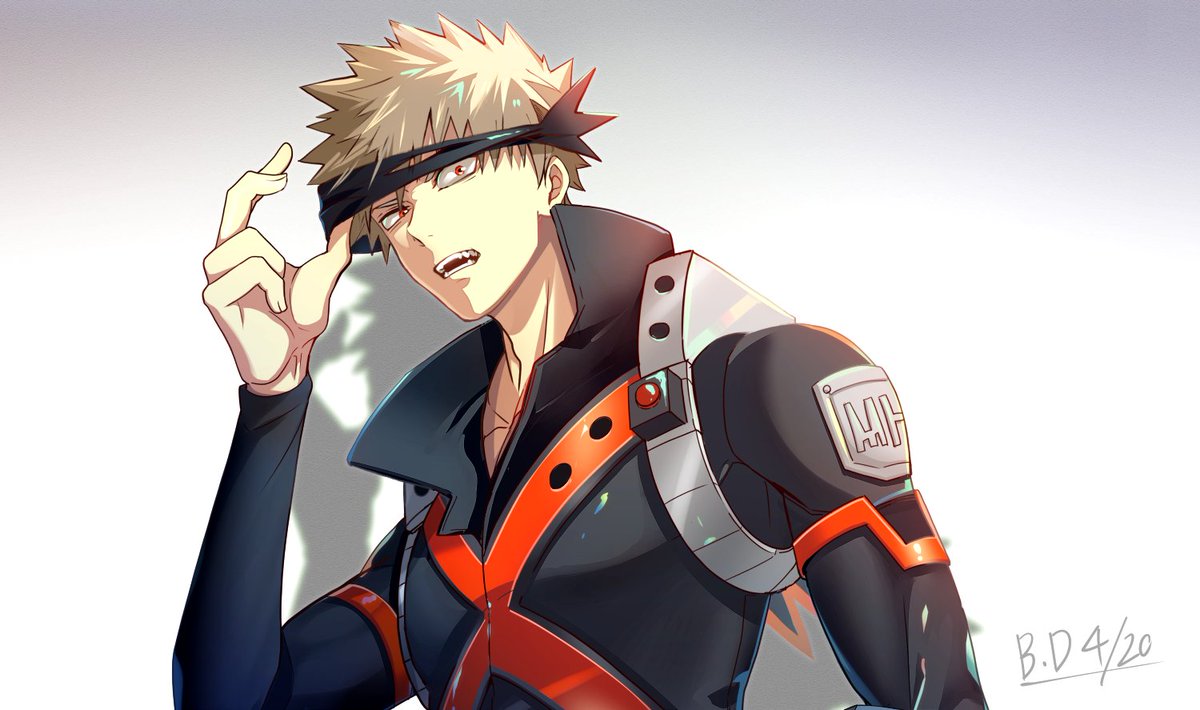bakugou katsuki 1boy male focus solo spiked hair blonde hair red eyes open mouth  illustration images