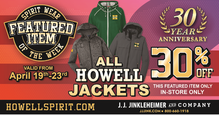 It's our 30 year anniversary!
In honor of that - We're featuring showroom items weekly that will be on sale. 
🚨30% Off All In-Stock Howell Jackets!🚨
Better hurry - Stock is Limited!
 *in-store purchase only*
☎517.546.4345
📧info@jjjink.com
#30year #anniversary #howell #sale