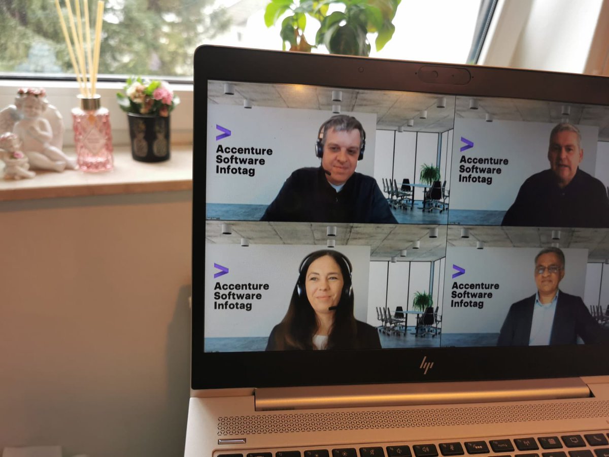 StruemperS's tweet photo. A great #HCMInfotag from start to end. ☺️ I enjoyed kicking off the virtual conference with my colleagues @SeshadriVenky @HeikoMouhlen & @JochenNagel . Thank you to all presenters, especially our customers sharing their success stories with our apps. #SuccessFactors #SAPAppCenter https://t.co/COrzZBVTax