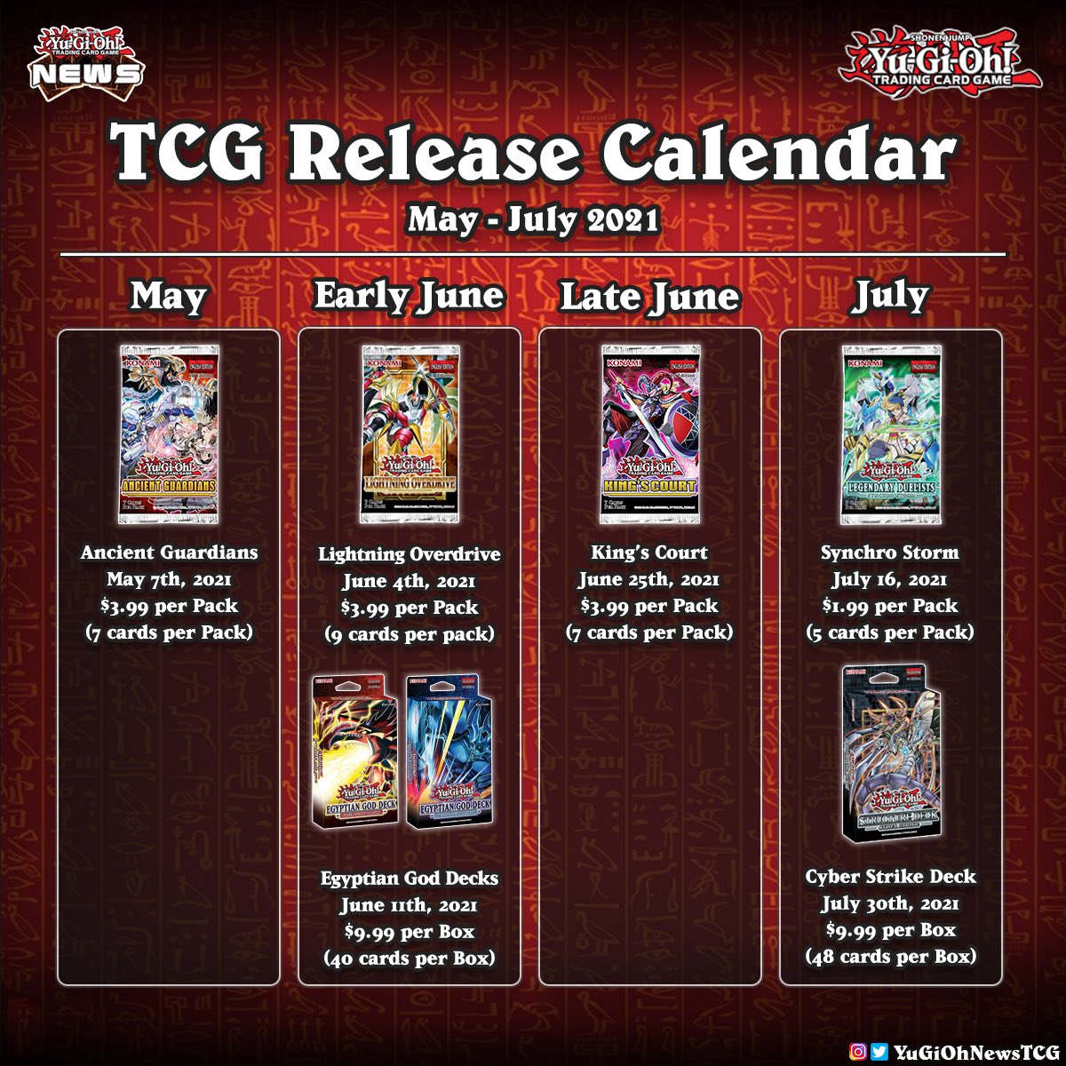 YuGiOh News on Twitter " 𝗧𝗖𝗚 𝗥𝗲𝗹𝗲𝗮𝘀𝗲 𝗖𝗮𝗹𝗲𝗻𝗱𝗮𝗿 Open you calendars and