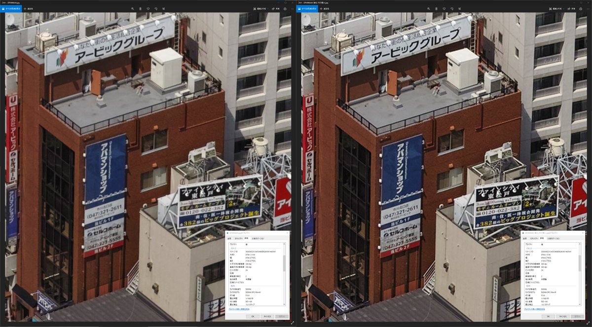 Fox_now's tweet image. #SIGMA #DPmerrill 系も #SPP でTIFF化すればACRに読み込んで【スーパー解像】出来た👍 本来の出力サイズ4704×3136=約1475万画素は今現在となってはかなり小さいけどスーパー解像化で #SIGMAfpL に迫る9408×6272=約5900万画素に！

でもオリジナル(左)サイズに縮小(右)しても画質向上は認められず…😓