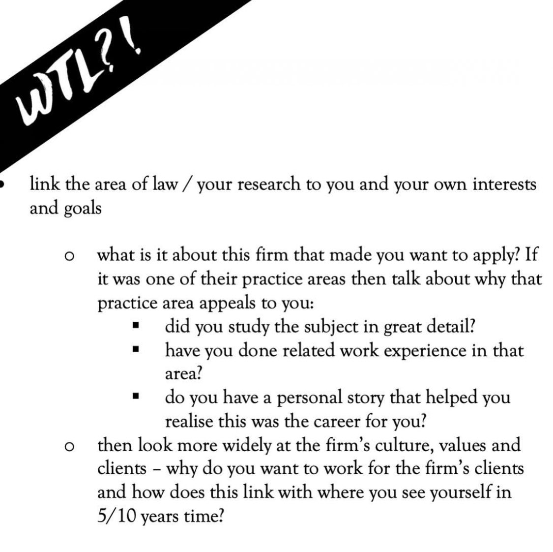 whatthelawyer's tweet image. As lots of you are currently drafting those time consuming training contract applications, here’s a helping hand! ⬇️

“Why do you want to train at this law firm?”

This question is 99.9% of applications so make sure you know what to include‼️

#whylaw #tcapp #tuesdaymotivations