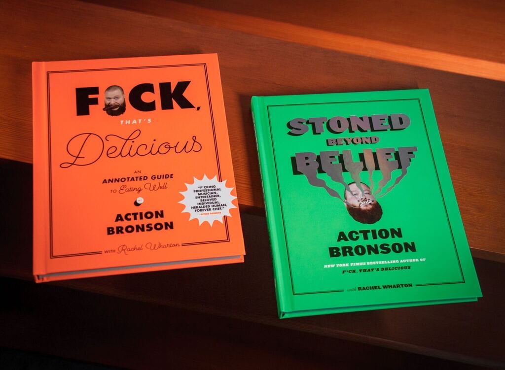 In time for 4/20 pick up Action Bronsons books, F*ck, That's Delicious and  Stoned Beyond Belief. Available now in the #bookclub
<a href="/bambambaklava/">knixer</a>