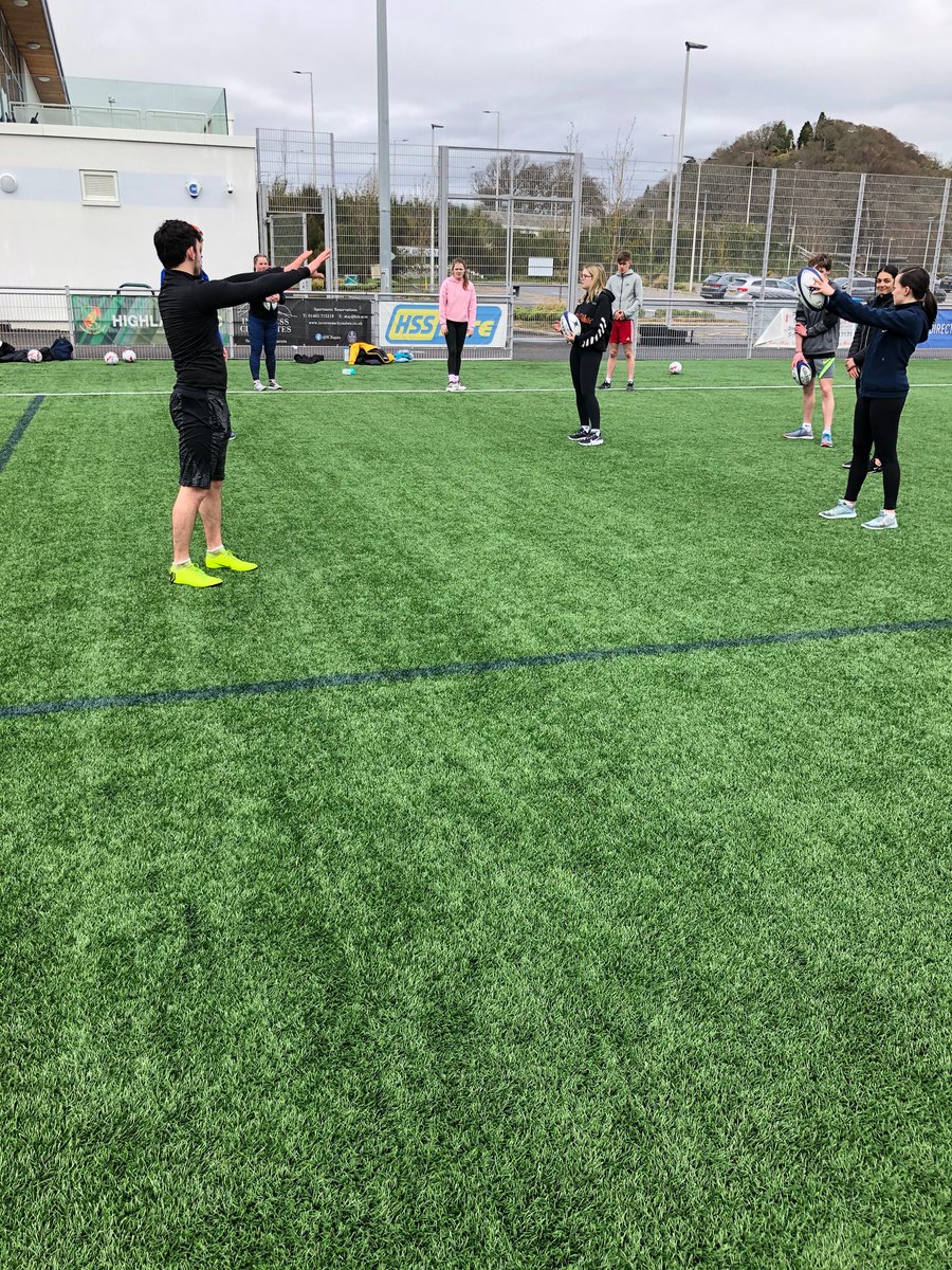 Great to see some of the HNC Coaching and Developing Sport group in today, delivering practical sessions to one another at Highland Rugby’s Canal Park.  @ic_uhi <a href="/ThinkUHI/">UHI</a> <a href="/HighlandRFC/">Highland Rugby Club 🦅</a>
