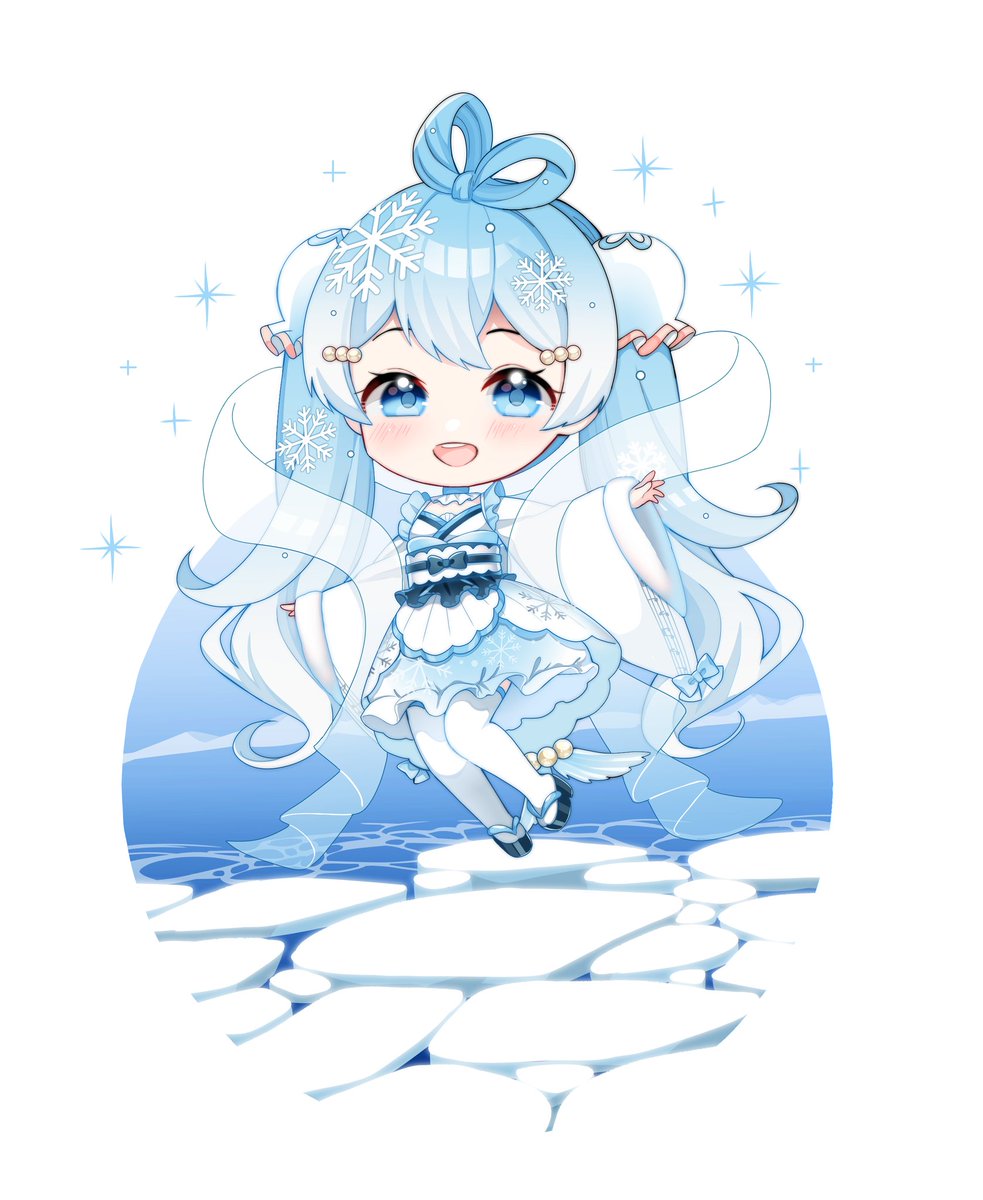 初音ミク ,雪ミク 「はごろもちゃん可愛いよ!!!!!!!
ハゴロモチャン!!!!!!! 」|マスもふﾌﾟﾝのイラスト
