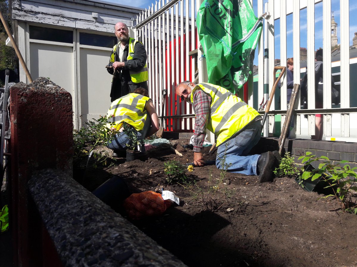 Just a reminder about the volunteer day at #westnorwood station this Saturday from 1030. Gardening, painting, bird boxes, bee hotels and litter picking. Old clothes, gloves and a face covering needed.