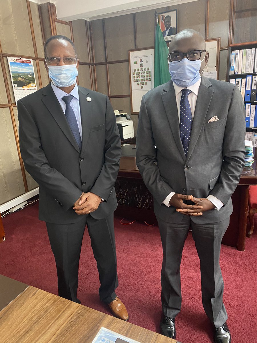 Had the privilege to discuss the preparations for the forthcoming UNAIDS High-Level Meeting in June, 2021 with the <a href="/BarihutaT/">Tharcisse Barihuta</a> Country Director, Dr. Barihuta. Zambia has made considerable progress on 90-90-90 targets!