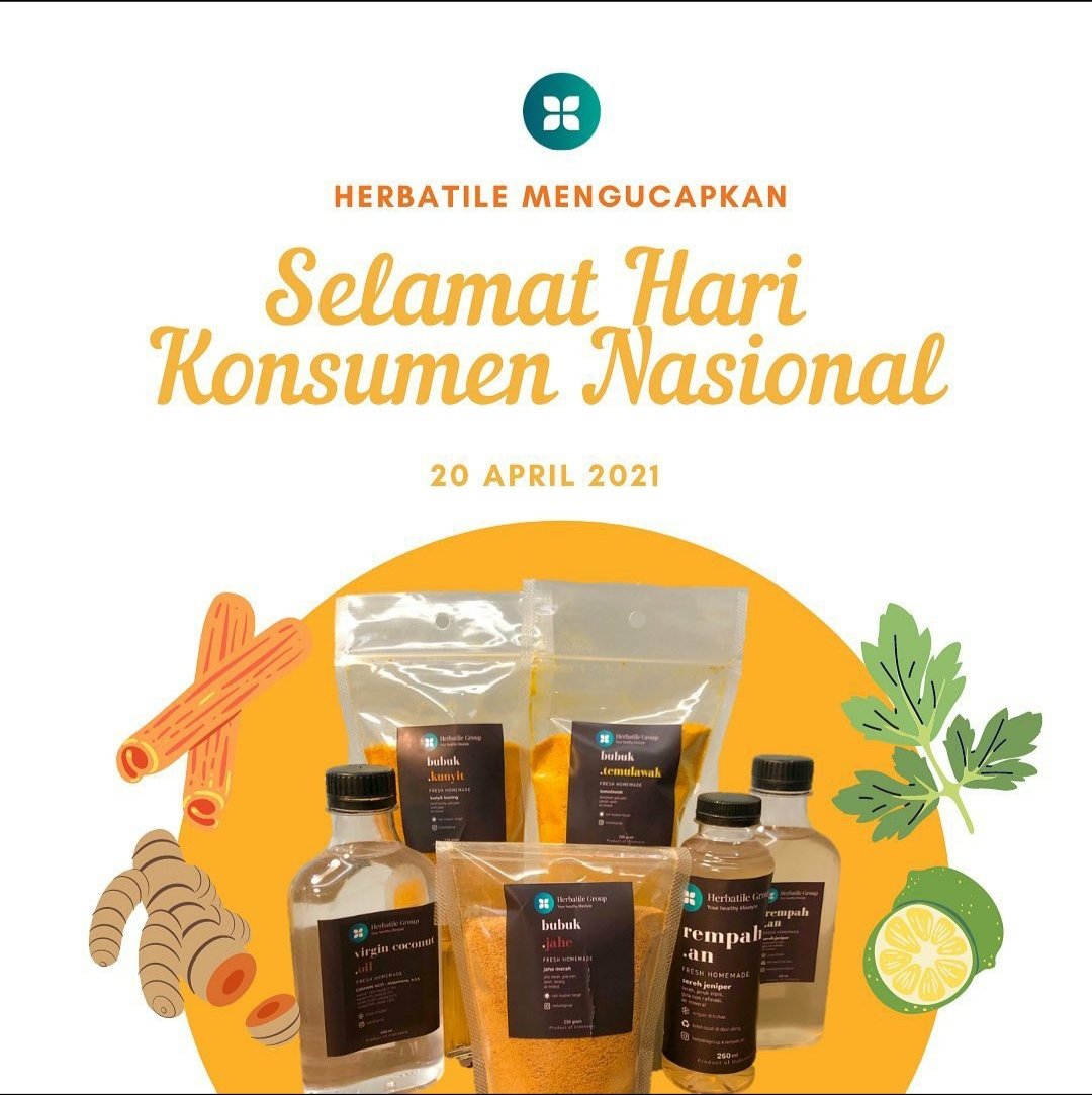 herbatilegroup's tweet photo. Sore Sobat Sehat #herbatile
Untuk para Konsumen tercinta, kami mengucapkan Selamat Hari Konsumen Nasional utk Sobat Sehat semuanya.
Hayo boleh cek kira-kira ada promo apa nih yg dikasih sama brand-brand kesayangan kamu~
#harikonsumennasional
#jaheramadhan https://t.co/vE54zX0daE