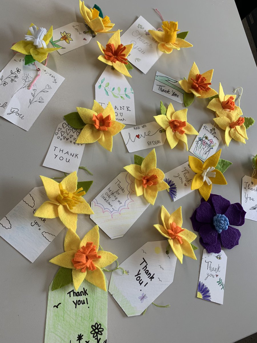 S3 community arts completed their daffodil brooches and are giving them to someone who has supported them over this difficult time to say thank you!
<a href="/LHSArtandDesign/">McAinshArt&Design</a> <a href="/S3LHSYT/">S3 Year Team</a> <a href="/S3YTcaptains/">S3 Year Team Captains</a> <a href="/mrscullenlhs/">Mrs Cullen</a> <a href="/Larbert_ExpArts/">LHS Expressive Arts</a> #Thankful