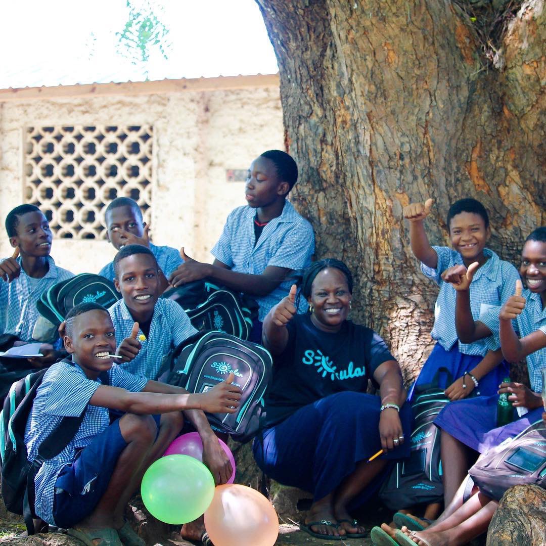 Salina Visram has created solar-powered backpacks to support children who do not have access to electricity in Kenya.