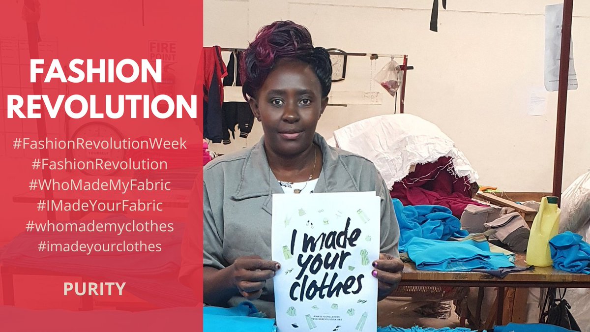 Today on Fashion revolution week appreciate one of our fabric quality controller Purity. #FashionRevolutionWeek #FashionRevolution #WhoMadeMyFabric #IMadeYourFabric
#whomademyclothes #imadeyourclothes
#whatsinmyclothes #sustainablefashion #fqt
#BuildBackFairer #FairTrade
