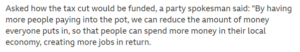 4/ Is the tax cut “affordable”? The cost will apparently be funded by the additional jobs created over the next few years. However, this is unlikely to be the case, and implementing the tax cut will require cutting back on devolved services …