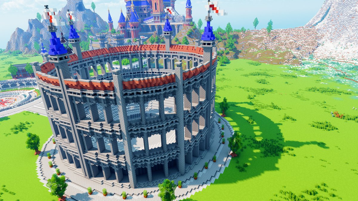 らーなろっそ Auf Twitter 建築講座的な動画を作りたくて サンプル用にコロッセオ作りました 建築はいつもより早く終わったけど 編集がいつもの倍位かかって泣いた そろそろ民家増やしたい所存 T Co Ziazvvabzd Minecraft マイクラ Minecraft建築コミュ