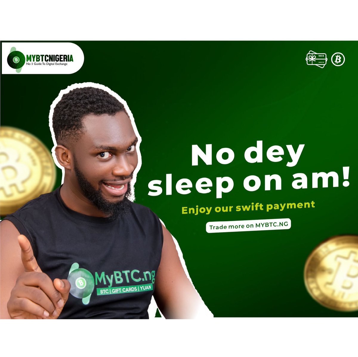 Our rates are nice at Mybtc.ng no sleep on am 😉 

@btc_nigeria  is actively buying Bitcoin and giftcards 24/7 at the sweetest rates with instant Naira payment right now 💸🔥

Log on to Mybtc.ng today 😉
 #MyBtcNg #cryptocurrency