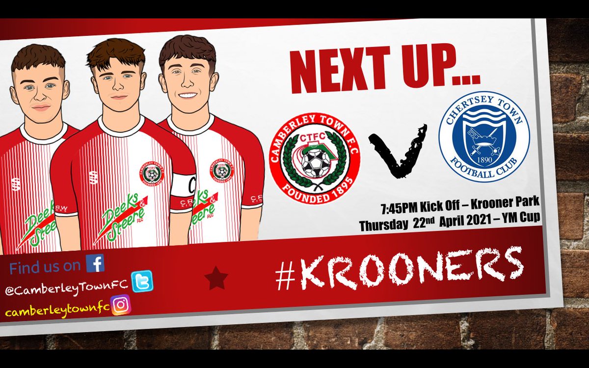 Next Up <a href="/FutureCurfews/">Chertsey Town U18's</a> at home on Thursday. Sadly behind closed doors.