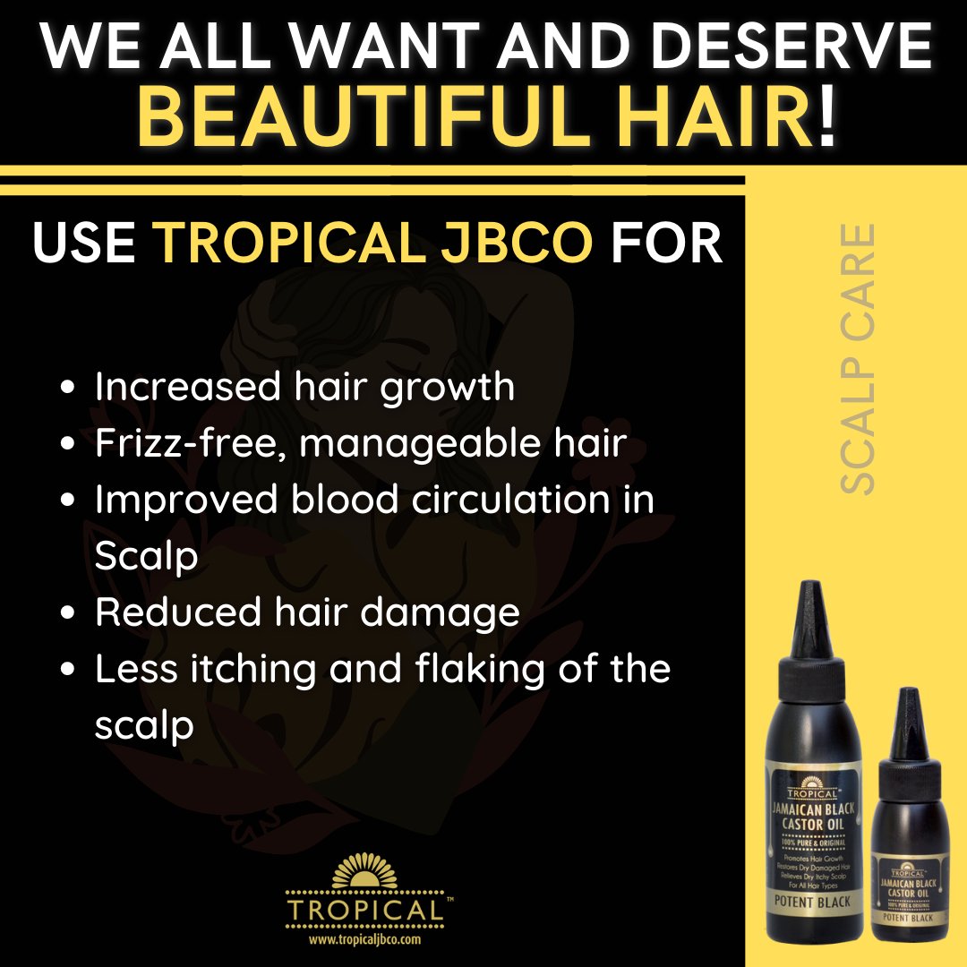 FroEvaAfter's tweet photo. With the benefits of ingredients, such as Vitamin E, amino acids, Omega 6&amp;9, and ricinoleic acid, Tropical JBCO promotes all-natural hair growth for all hair types. 

Take a better look at the link below. 
https://t.co/PmhWjgWLqg 
#naturalhair #goodhair https://t.co/qcdfpF0RK2