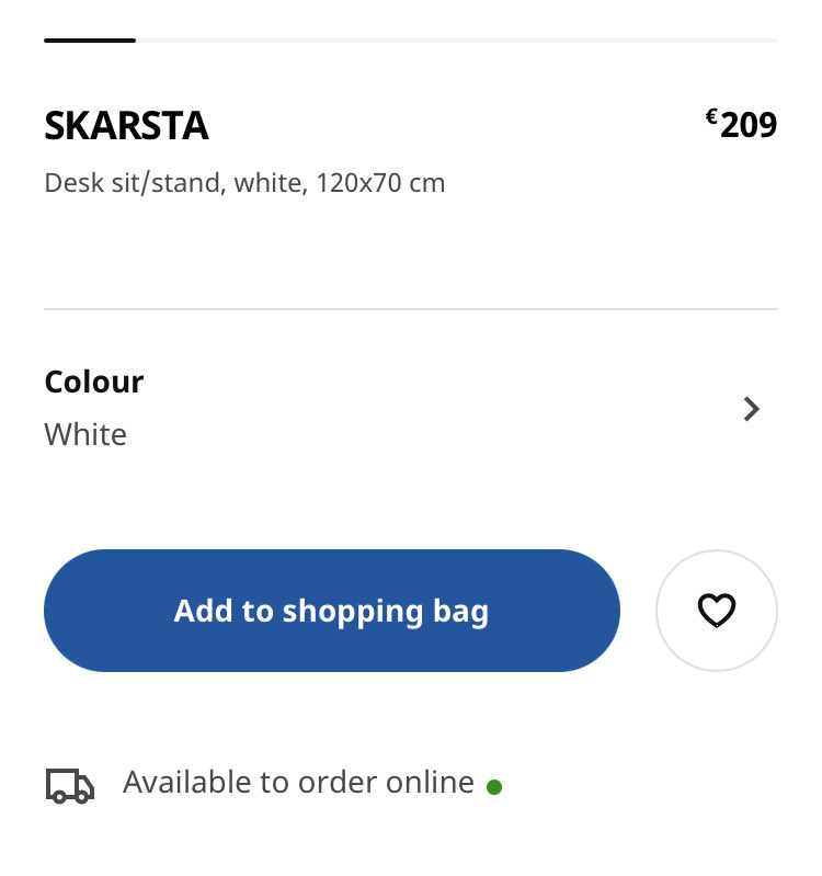 smenton's tweet photo. ⁦@IKEAIESupport⁩ Hi guys, item shown as available to order online but when trying to arrange delivery it is not available? https://t.co/sdo7xEAlKr