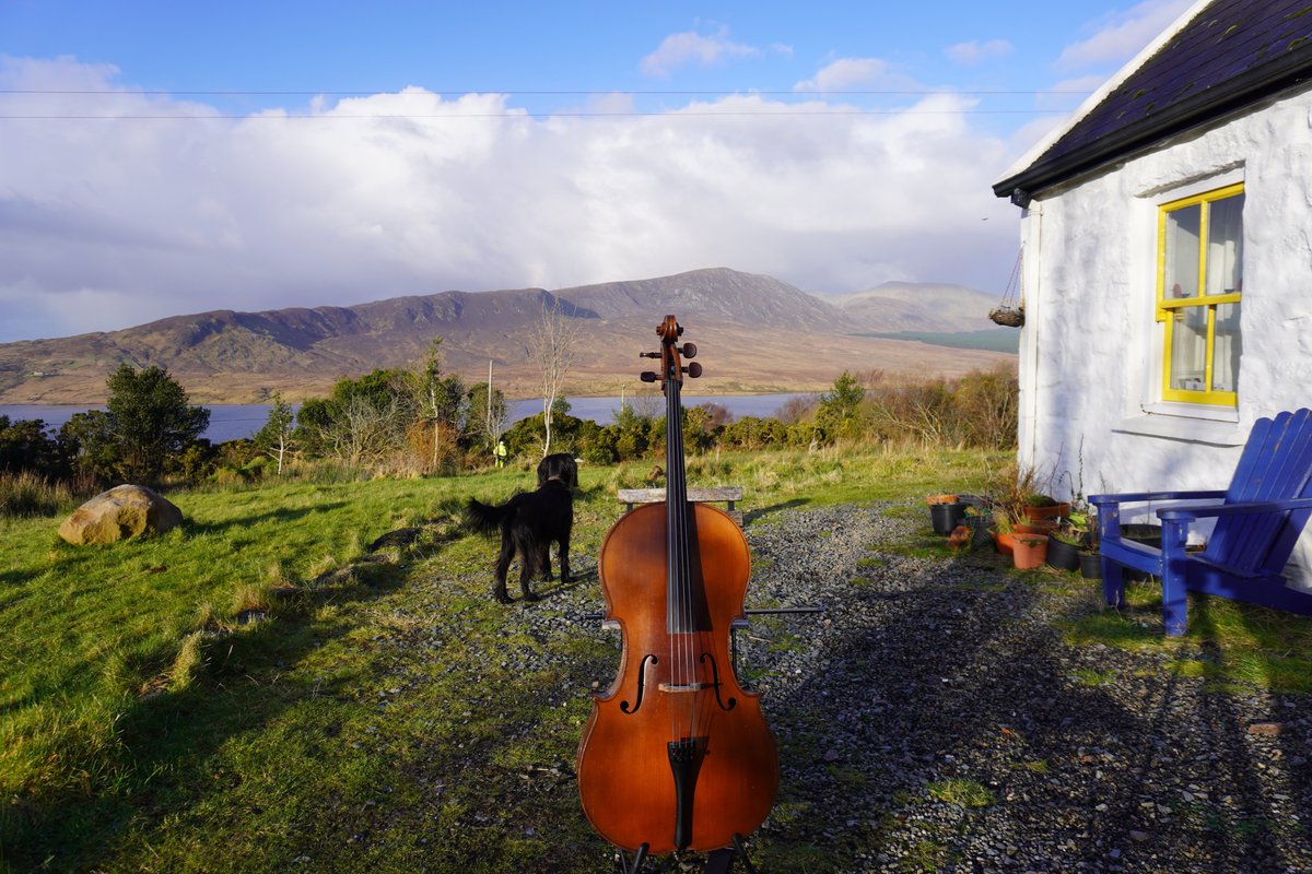 Delighted to say that tomorrow at 9.40am Irish time, I have been invited on the TV show Ireland AM @IrelandAMVMTV on @VirginMedia_One to share some music and have a chat to mark one year since I set up my first Twitter account and started sharing my cello playing from my home