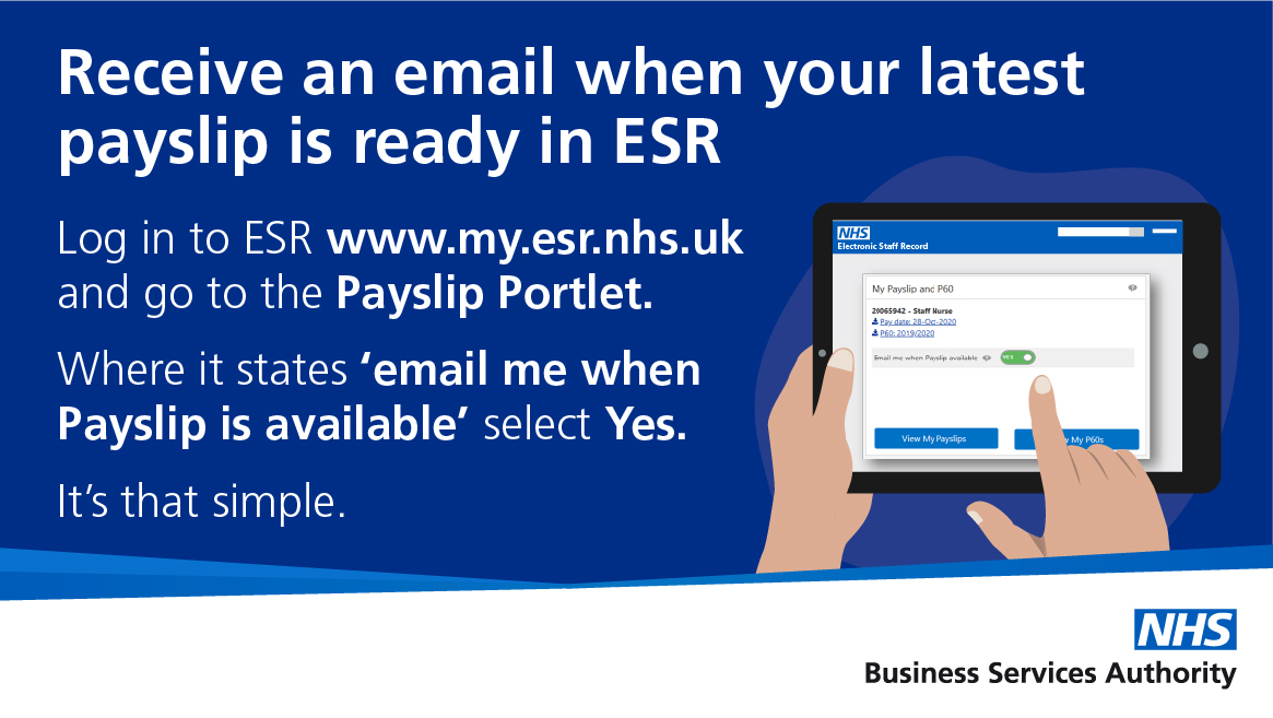 Have you opted to receive an email from ESR when your latest payslip is available? It's really simple to do :-)