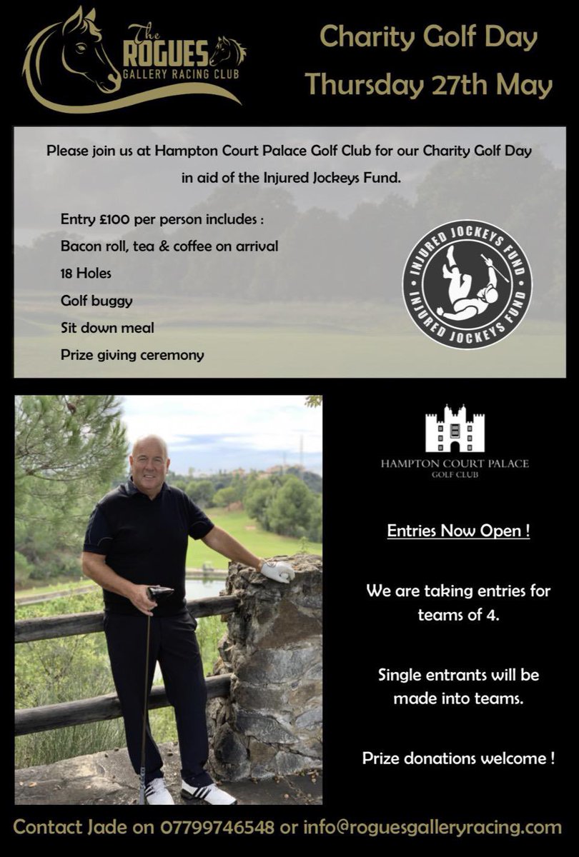 Roguesracing_'s tweet photo. May 27th is The Rogues Charity Golf Day at Hampton Court Palace Golf Club in aid of @IJF_official Come and join us and enter for what is going to be a fun filled day #rogues #golf https://t.co/Ms0tyzfhsJ