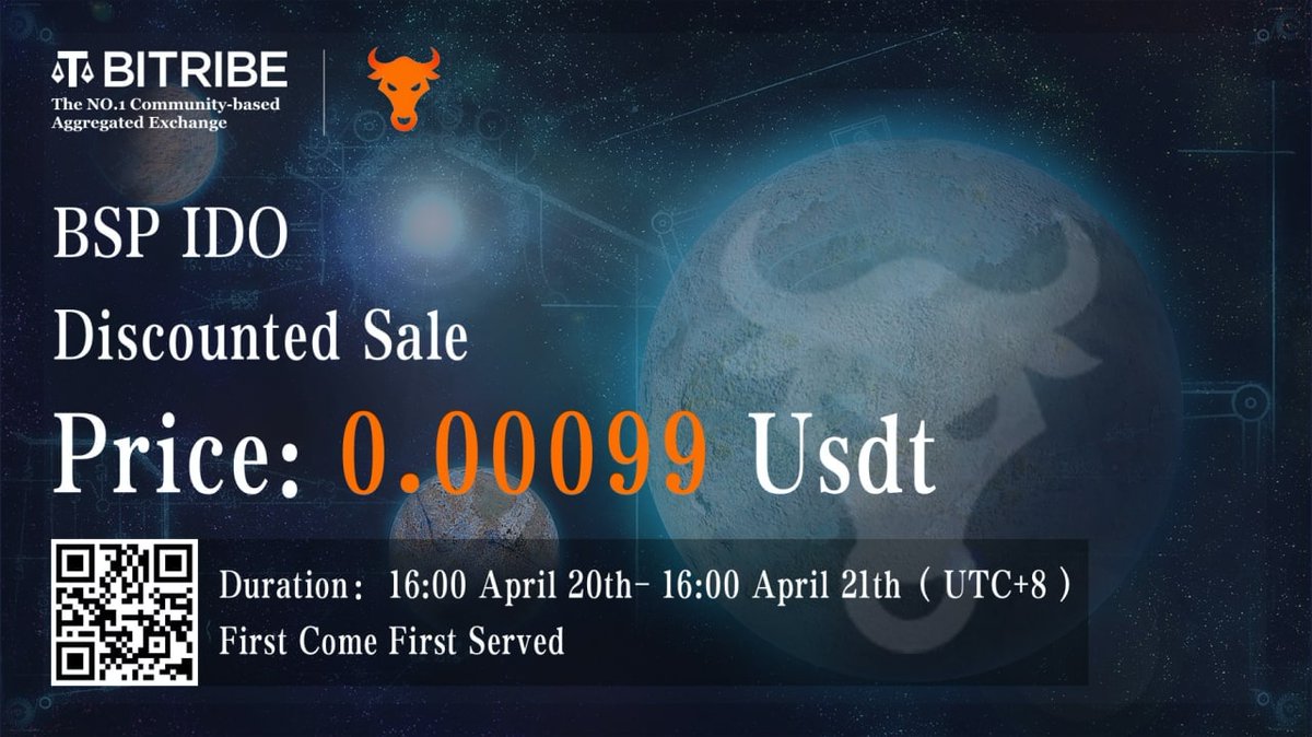 #Bitribe [Token Sales] - $BSP

We are excited to announce the launch of $BSP token sales.📈

BallSwap is bitball ecosystem new DeFi protocol with NFT.

⏰ Time: 2021-04-20 16:00 (GMT+8)

Sales Price: 1BSP = 0.00099 USDT
Personal Purchase Cap: 2500 USDT

bitribe.com/activity/xo/?p…