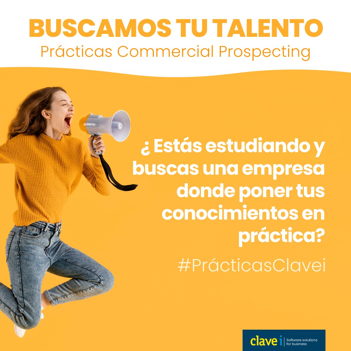 CLAVEi's tweet photo. 📣 En CLAVEi queremos tu talento 📣

Si te apasiona el mundo de las ventas, el trato con el cliente y eres una persona proactiva... 

📍¡En nuestro área de Sales Marketing tienes tu sitio! 📍

Puedes inscribirte aquí 👉  https://t.co/1Nwlv8CaAE

#PracticasClavei #ClaveiTD https://t.co/7xMnvHeHCl