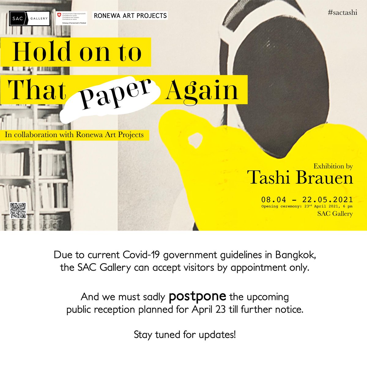 ronewaart's tweet photo. #Exhibiton #Update
Visit #HoldOnToThatPaperAgain by #TashiBrauen at @SACBangkok by appointment
To book email manager@sac.gallery
Tashi Brauen in the @RonewaArt #OVR:
https://t.co/dEyqbPgaOu
SAC exhibition info:
https://t.co/iDrZYh29uu
#sactashi
#ronewaartprojects
#sacbangkok https://t.co/RAMHIVZMzo