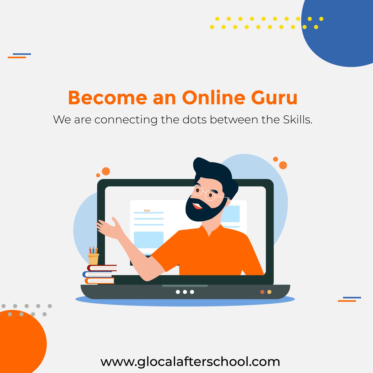 Become an Online Guru and share your knowledge, while discovering your potential.

Curate your Online Course and earn by teaching at your own comfort. 

Be a part of a Knowledge Sharing Community, Learn &amp; Earn Together.

Register here: glocalafterschool.com/become-an-onli…

#OnlineCourse