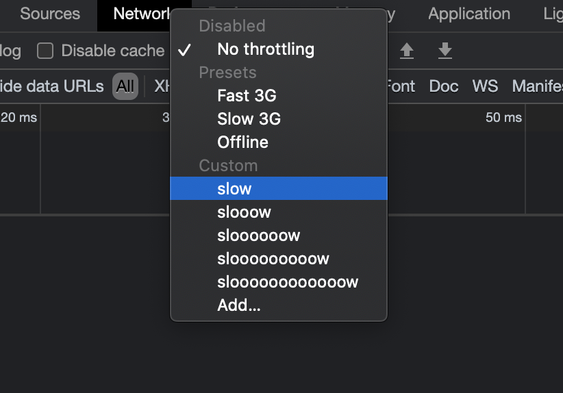 WPOtips's tweet photo. What custom throttling profiles do you use? 😃
#webperf  #webperformance https://t.co/CH2FfH5HVs