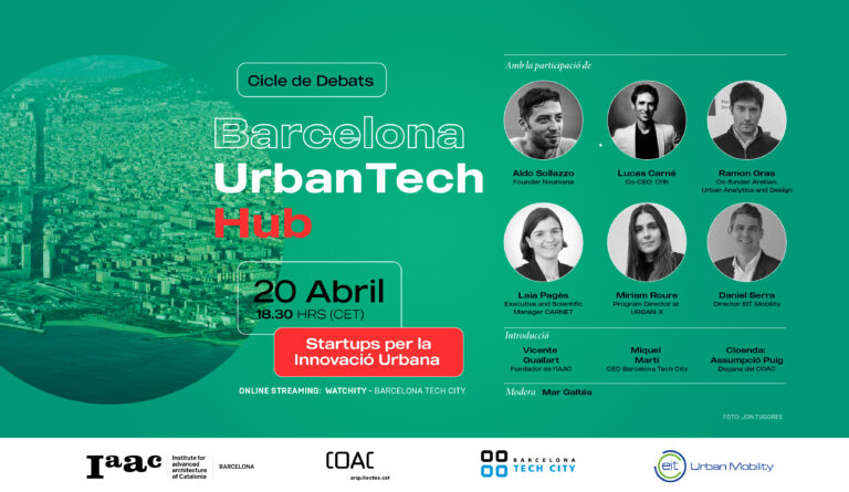 yopucas's tweet image. 🏙️Cicle de debats &apos;Barcelona UrbanTech Hub&apos; 
💡Startups per la Innovació Urbana
📅20/04
🗣️@IAAC @COACatalunya @bcntechcity @EITUrbanMob 
 
#UrbanTechHub #innovació #tecnologia #ciutatsostenible #mobilitat #energia #emprenedoria
ow.ly/BWSi50EphXz
