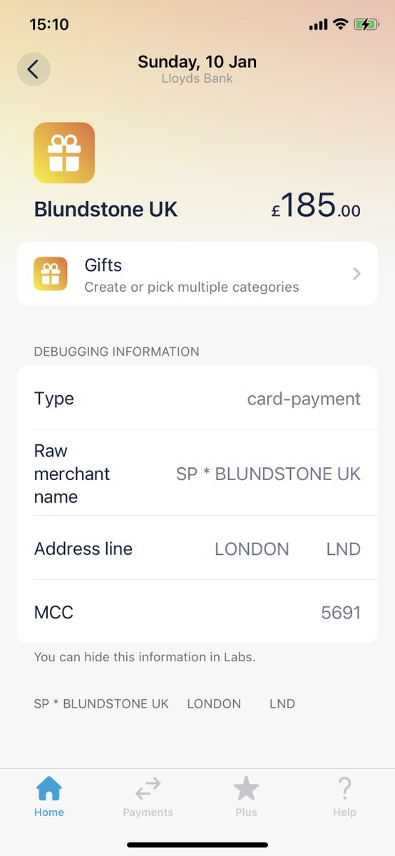 On our new transaction details page all the sections and rows on the are now completely driven from the backend.The amazing @blob8101 used this for internal testing to ensure our categorisation was working correctly by exposing the raw info!