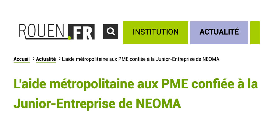 Signe de confiance de l'expertise et de la rigueur de nos étudiants, @alteoconseil_JE de #NEOMAbs pilotera le dispositif Plan Local d’Urgence Solidaire (PLUS) de <a href="/MetropoleRouenN/">Métropole Rouen Normandie</a>
▶️ bit.ly/3eeunPv
#solidarité #expertise #JuniorEntreprise #JE