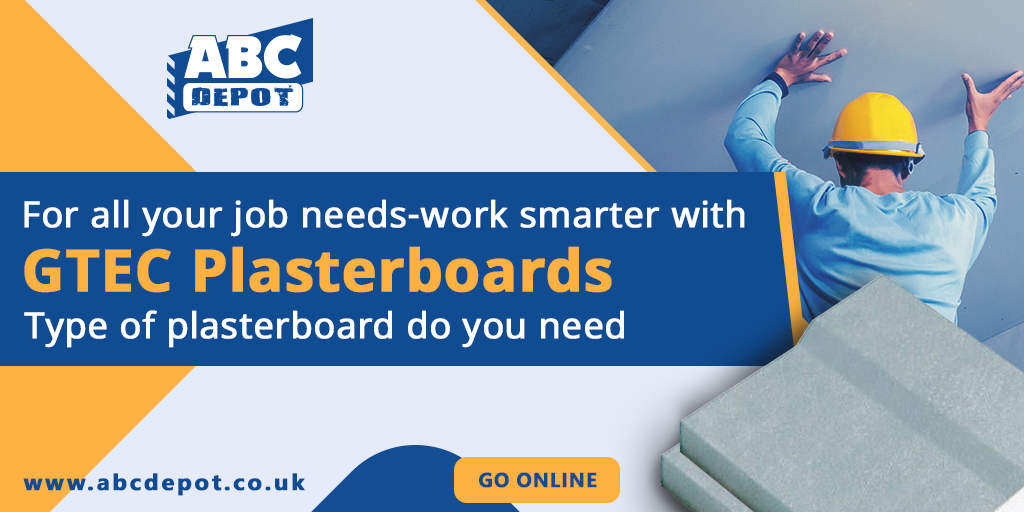 For all your job needs work smarter with #GTECPlasterboards. Type of plasterboard do you need:
bit.ly/3aqIbVY. Need more space, doing some home DIY? Don’t forget to purchase your top quality: #ABCDepot: #Hertfordshire &amp; #London that's #easyasABC: bit.ly/3n4UaOc