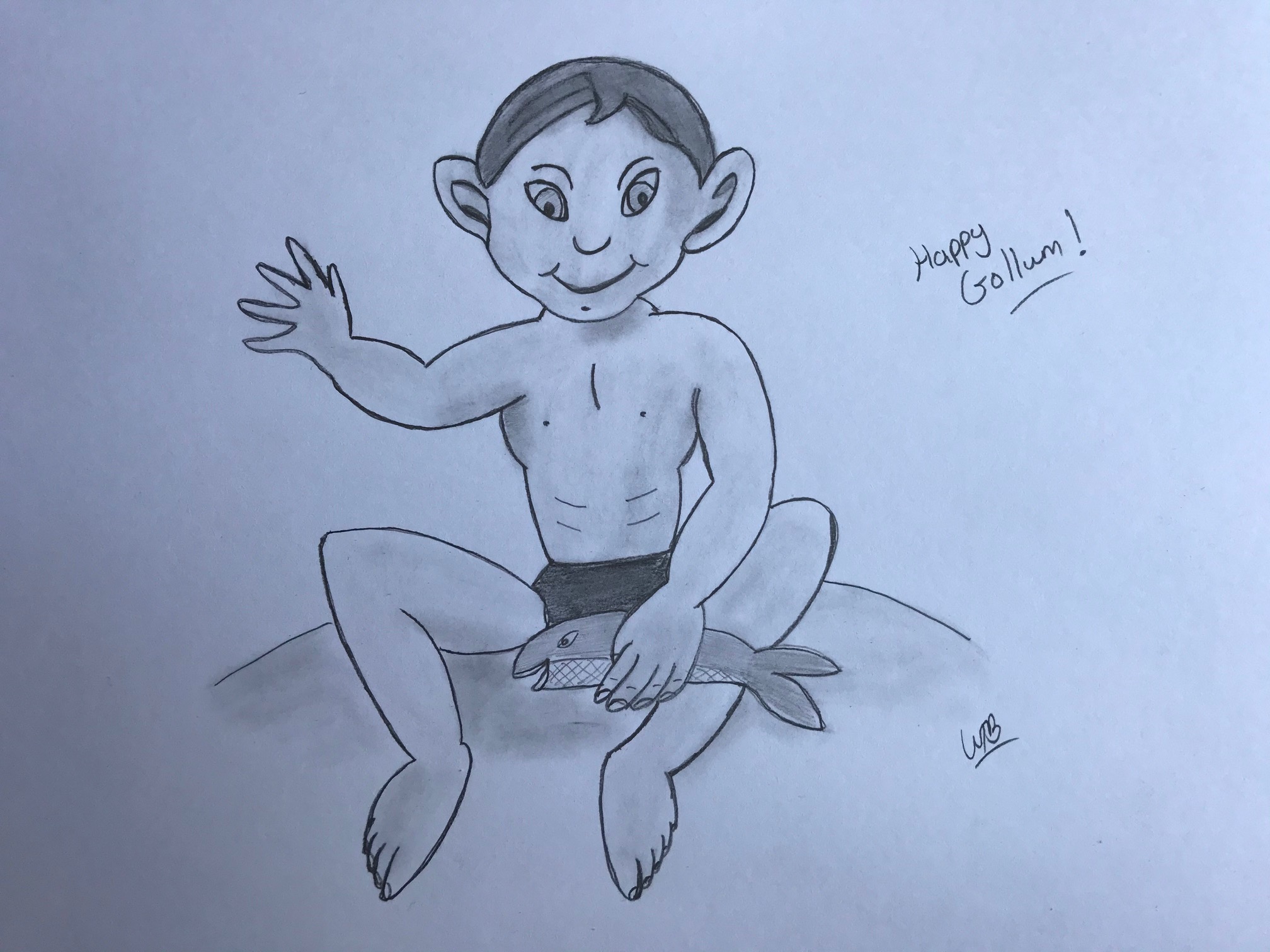 Andy Serkis was born so I did a quick of a happy Gollum for a happy birthday! 