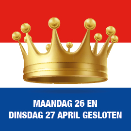 Komende maandag en dinsdag zijn we In verband met Koningsdag gesloten. Vanaf wo 28 april verwelkomen wij u weer graag op onze normale openingstijden.

Let op: opdrachten die wo 28 april moeten worden geleverd dienen uiterlijk vr 23 april voor 15.00 uur bij ons binnen te zijn.