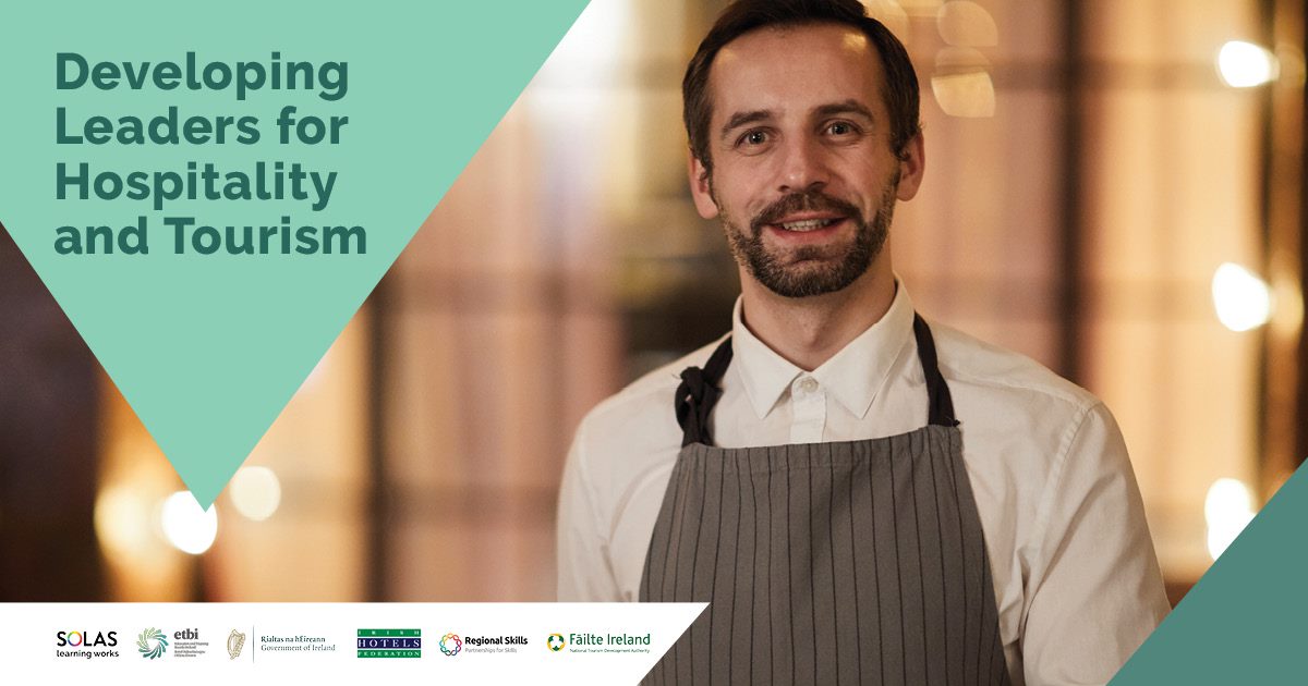 SOLASFET's tweet photo. The hospitality sector has been severely impacted by the pandemic. To boost retention &amp; career progression of key talent, 2 new 'Developing Leaders for Hospitality &amp; Tourism' programmes will provide highly subsidised upskilling opportunities. See  https://t.co/SLMnWKtazQ https://t.co/WZY239m9aF